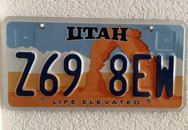 Original Utah Nummernschild Z69 8EW, Top Zustand!