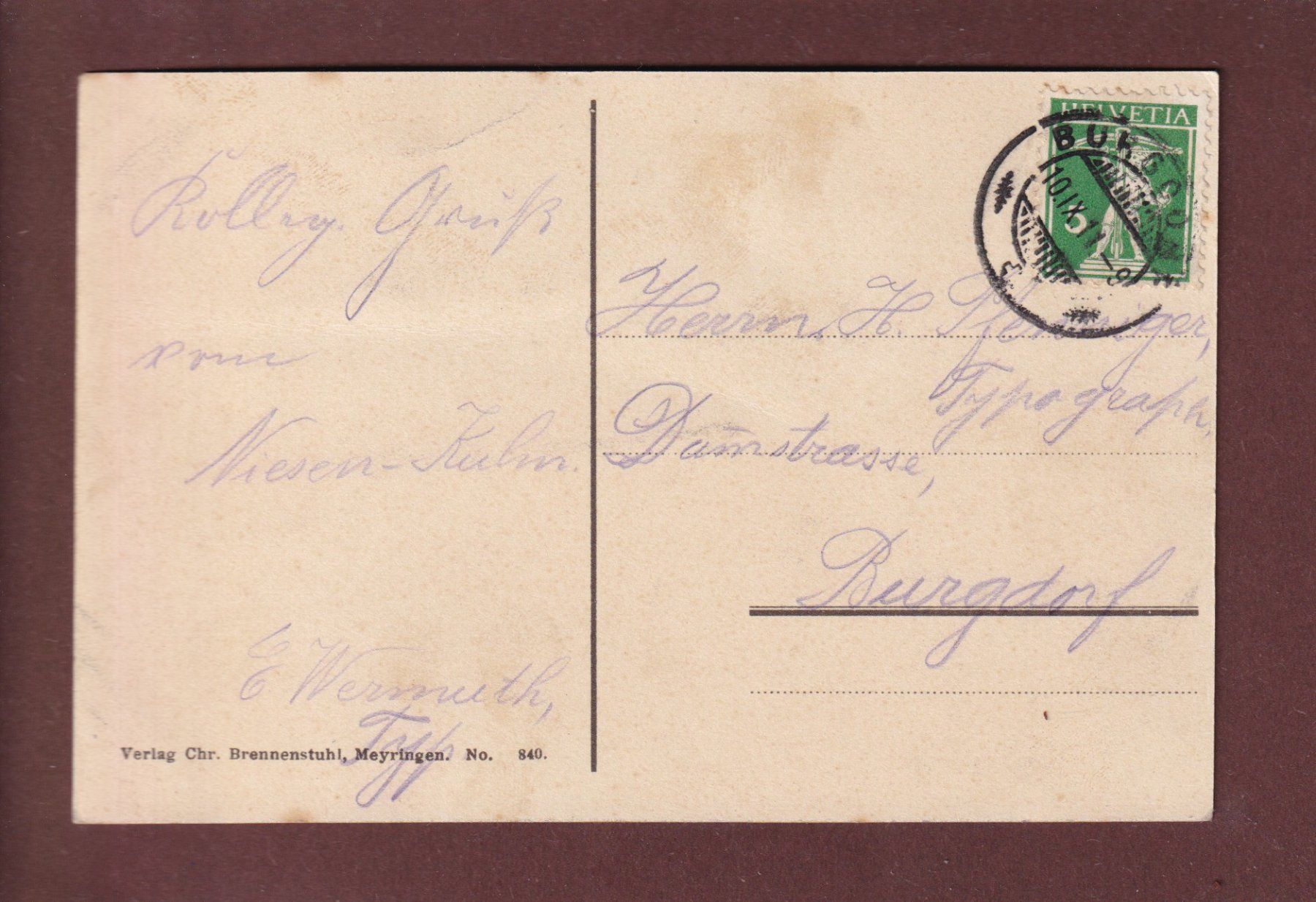 Ansichtskarten: Blick vom NIESEN - 1911 – Gebraucht aus Pully von nicecards 1