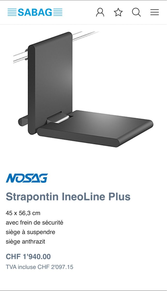 Docce: Duschklappsitz Klappsitz Nosag – Nuovo (secondo la descrizione) da Wettingen venduto da mu57a1 4