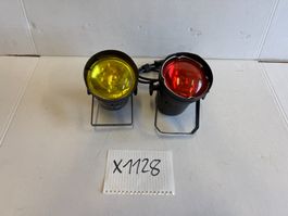 2er Set PAR36 Scheinwerfer mit Farbkappen (X1128)
