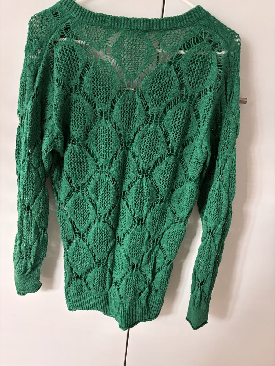 Chloé Maglioni & Felpe: See By Chloe Green Knit Sweater Openwork Pattern Size S – Usato da Fribourg venduto da aix_fs82 3