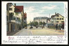 AK Zürich, Partie vom Kreuzplatz, 1904