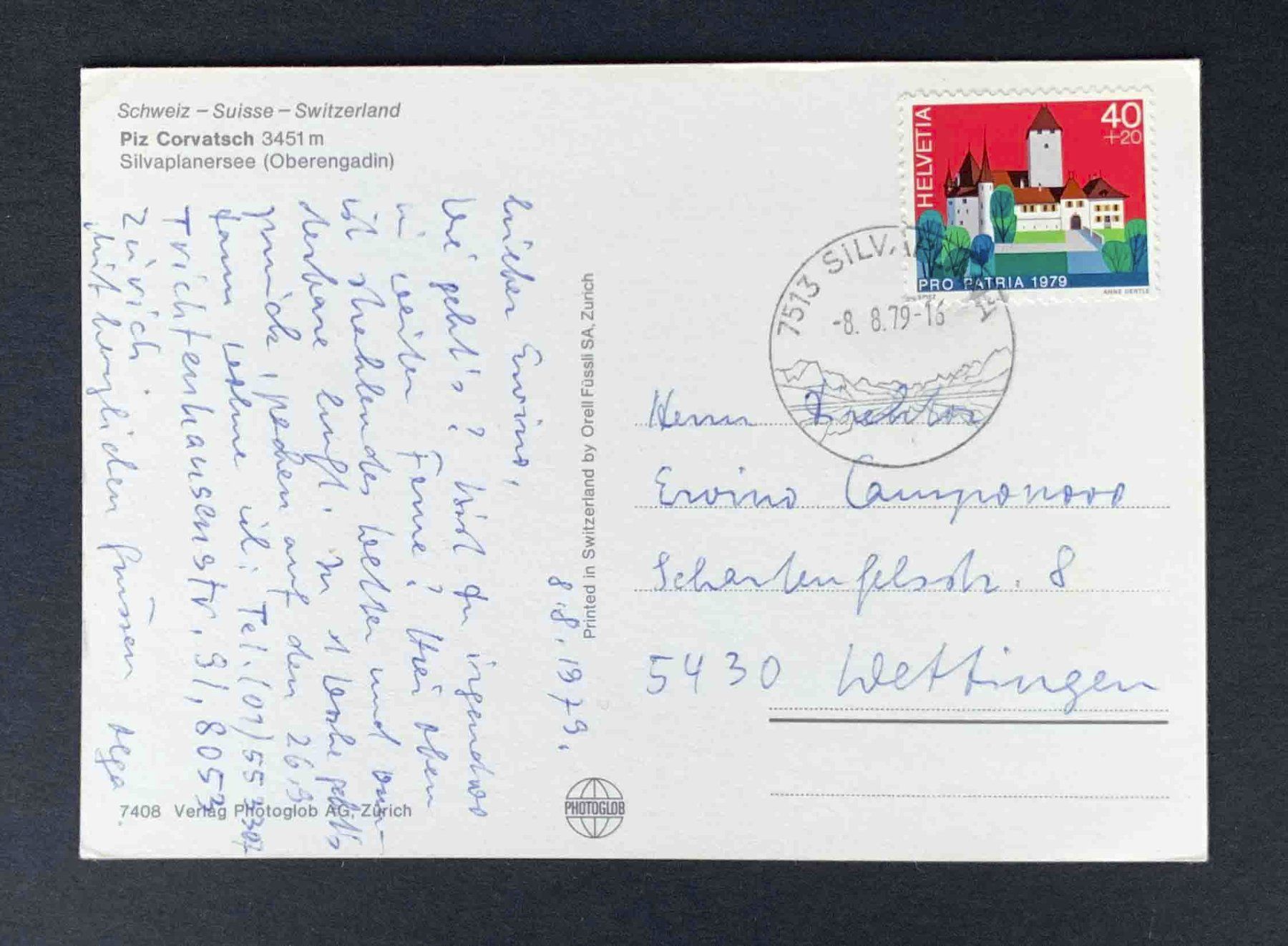 Cartoline postali: AK Piz Corvatsch Silvaplanersee – Usato da Goldau venduto da artelier1 1