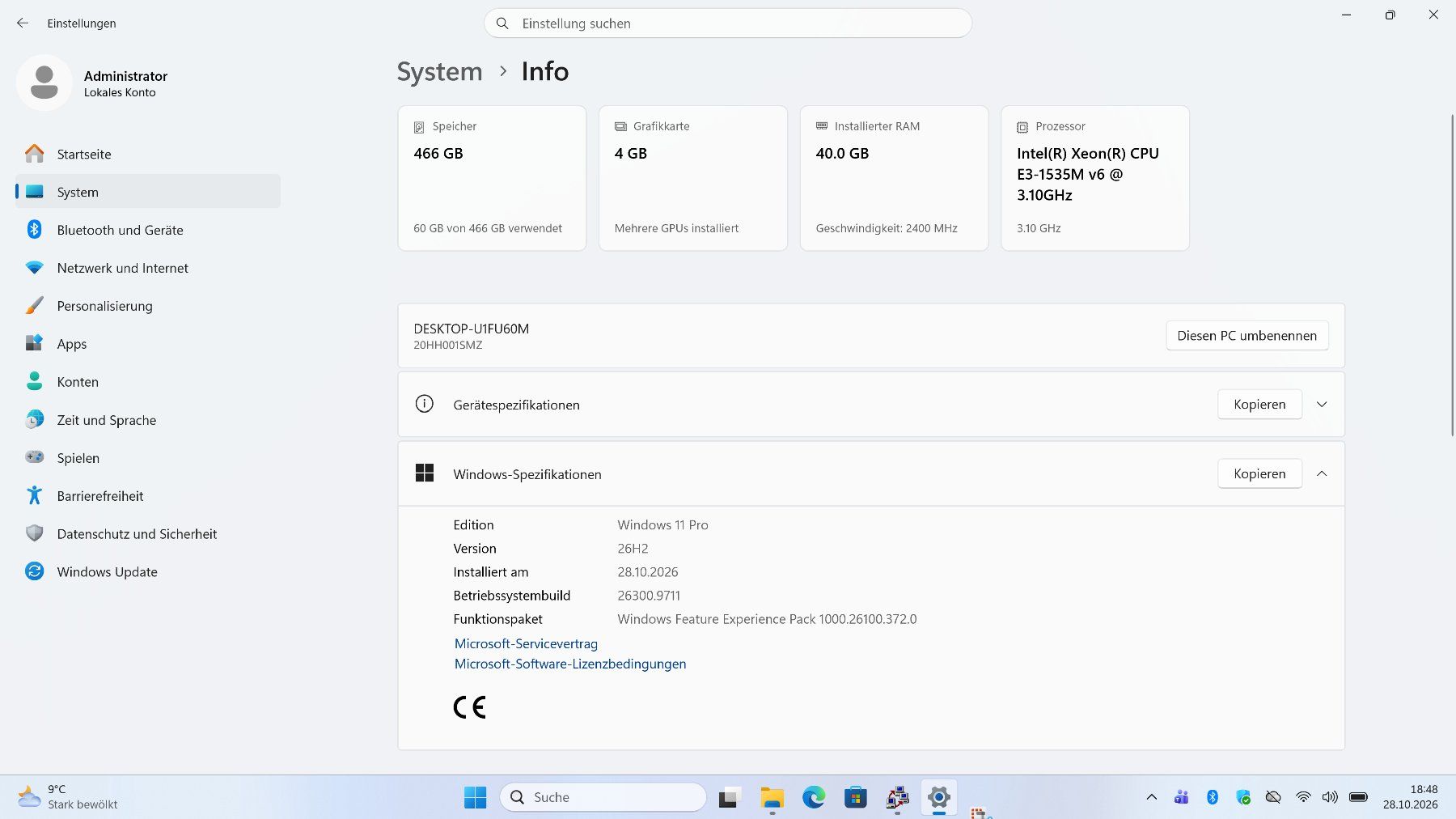 Lenovo Notebooks: Lenovo ThinkPad P51 Workstation – Gebraucht aus Frauenkappelen von BSSComputer.ch 9
