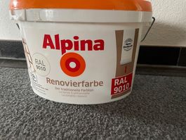 Renovierfarbe weiss RAL 9010 Alpina