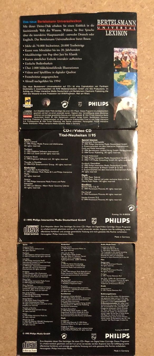Giochi: 3 x Philips CD-i Demos – Usato da Kestenholz venduto da Matti_10 1