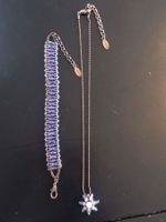 DUO HALSKETTE UND ARMBAND, LILA