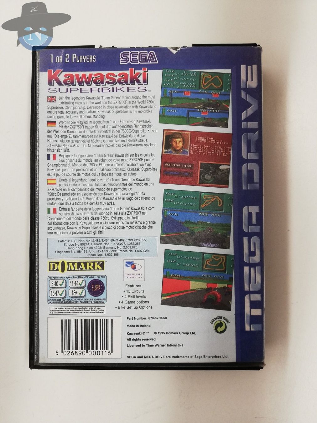 Sega Giochi: Kawasaki Superbikes Racing / Sega Mega Drive MD – Usato da St. Gallen venduto da zorro_dc 1