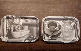 2 Serviertabletts Motiv Kaffee