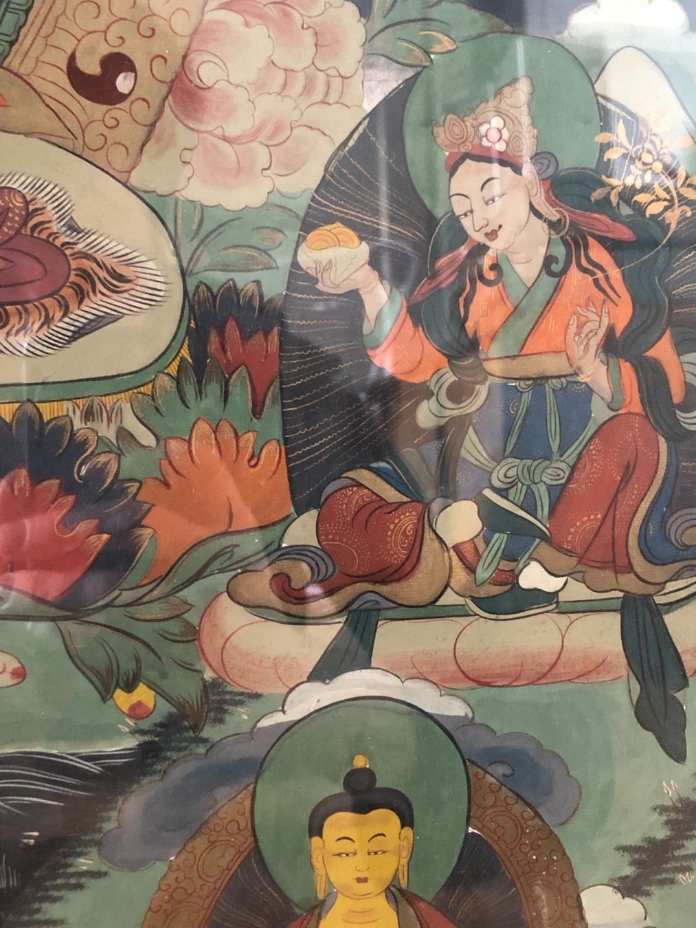 Dipinti: Framed Thangka antique – Usato da Basel venduto da Amechan. 2