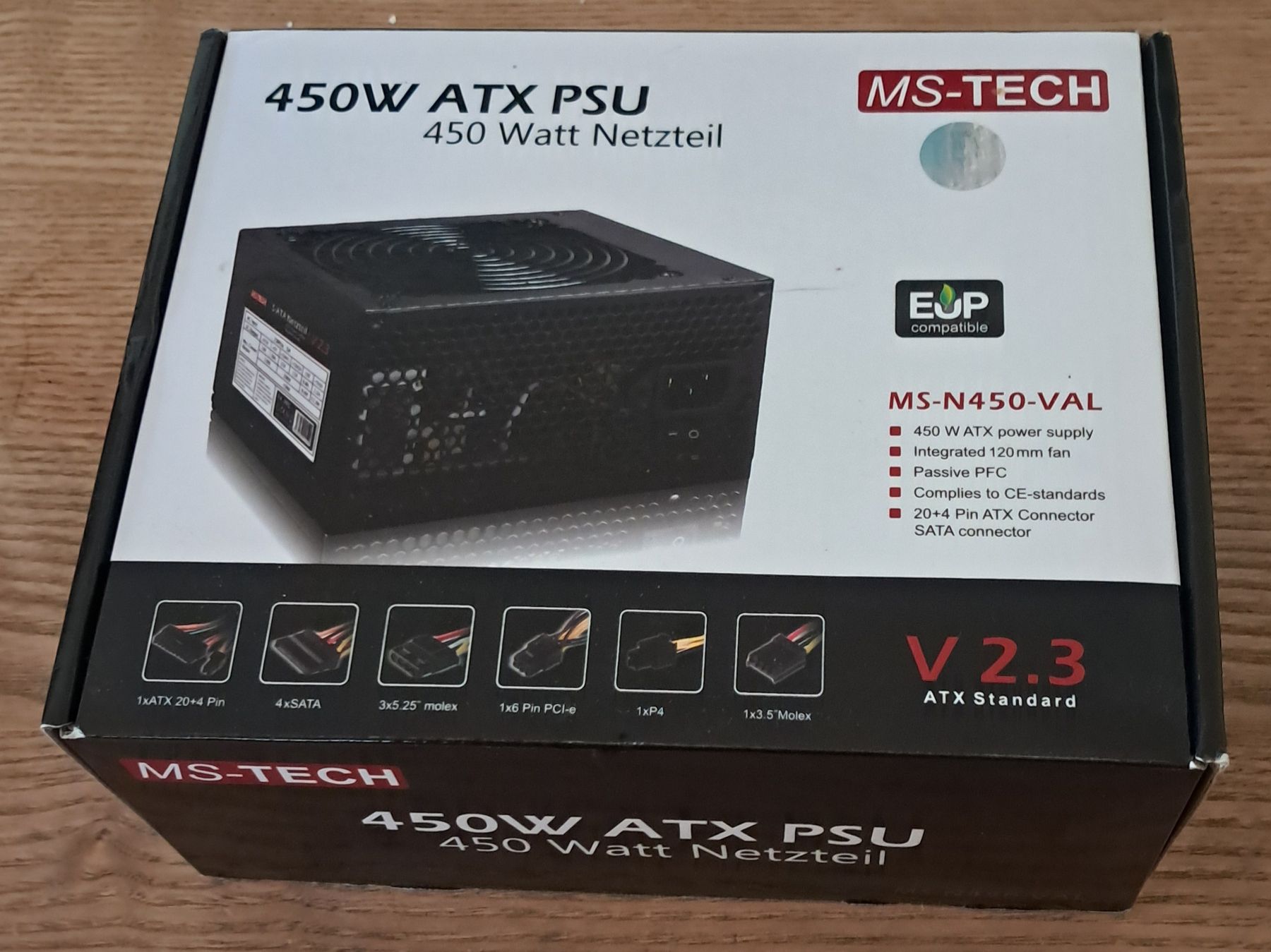 Componenti elettronici: MS-TECH Netzteil 450W ATX PSU MS-N450-VAL V2.3 – Usato da Adlikon b. Andelfingen venduto da Kraemse