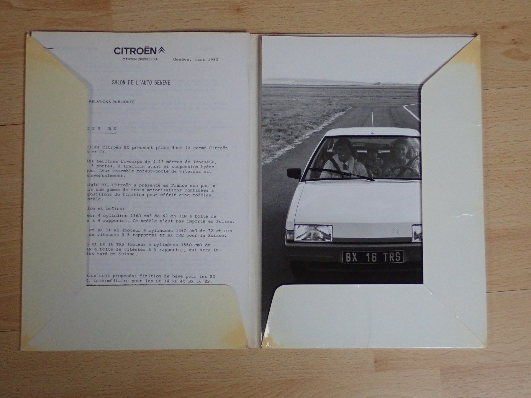 Citroën Documenti: Citroen BX - Pressemappe 1983 - V047 – Usato da Winterthur venduto da 602ccm 1