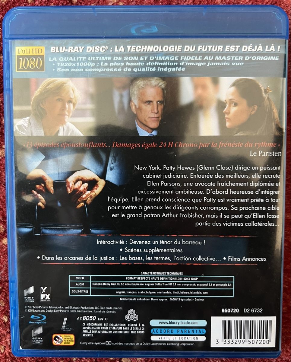 Alle DVDs: Coffret Blu-ray Damages Saison 1 - comme Neuf – Neu (gemäss Beschreibung) aus Châtel-St-Denis von Karpat 1