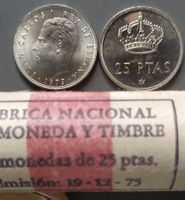 SPANIEN - ESPAÑA - 25 PESETAS 1975*78 - AUS ORIGINALROLLE