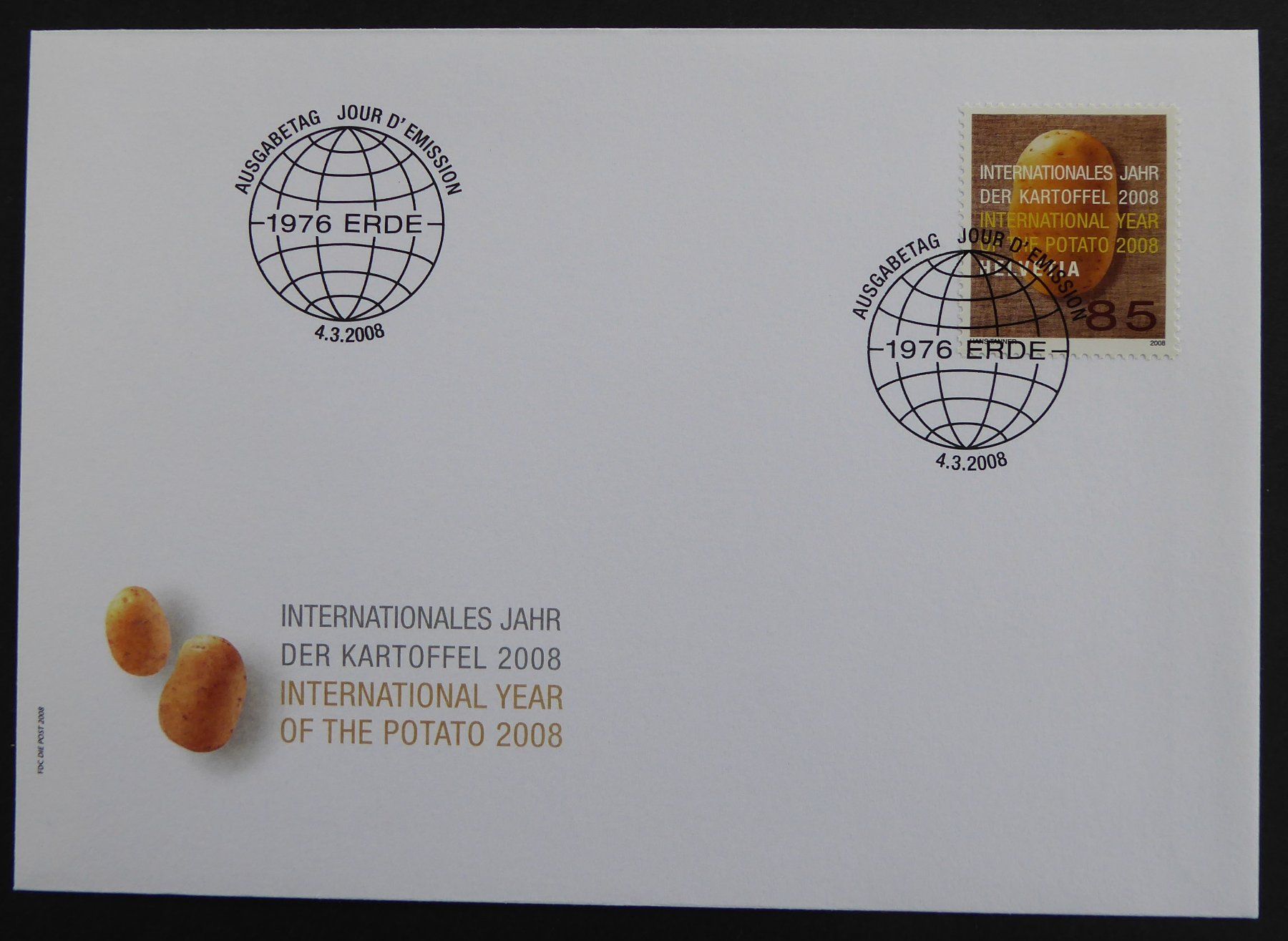 Tutti i francobolli: 2008 - CH - Znr. 1263 / Einzelwert - FDC - ES - 04.03.2008 – Usato da Holziken venduto da Cindy003