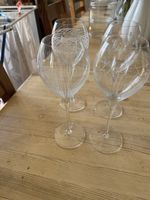Lot de 4 verres à vin gravés, élégants pour l'automne