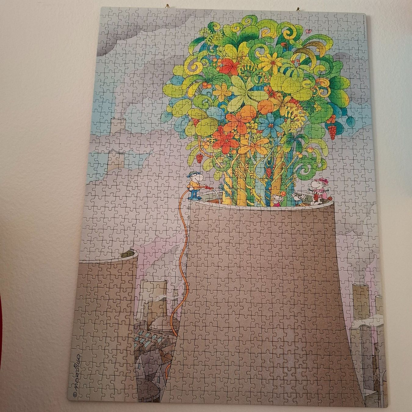 Clementoni Puzzle: Mordillo Puzzle "Flower Power" geklebt – Usato da Hombrechtikon venduto da Tinea82 2