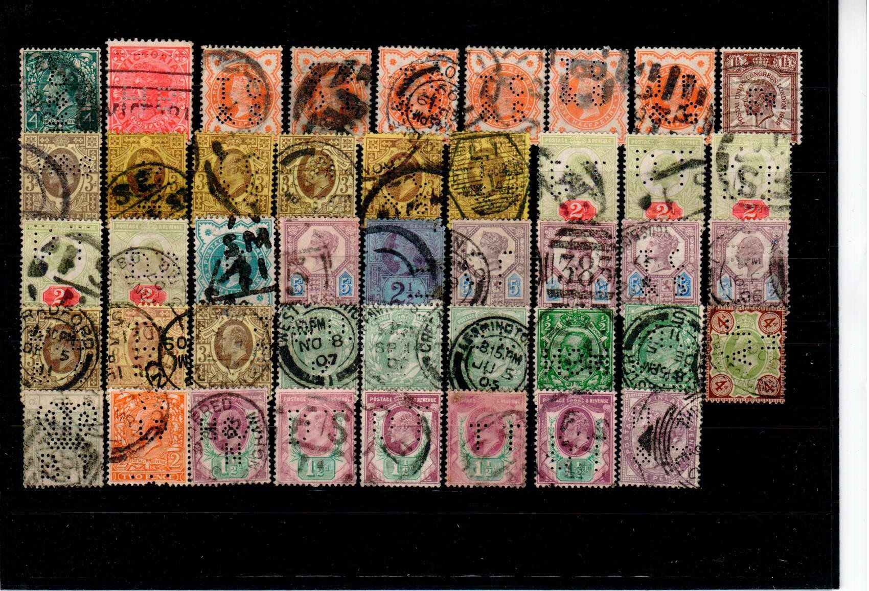 Alle Briefmarken: Perfin England – Gebraucht aus Wolhusen von Curver9