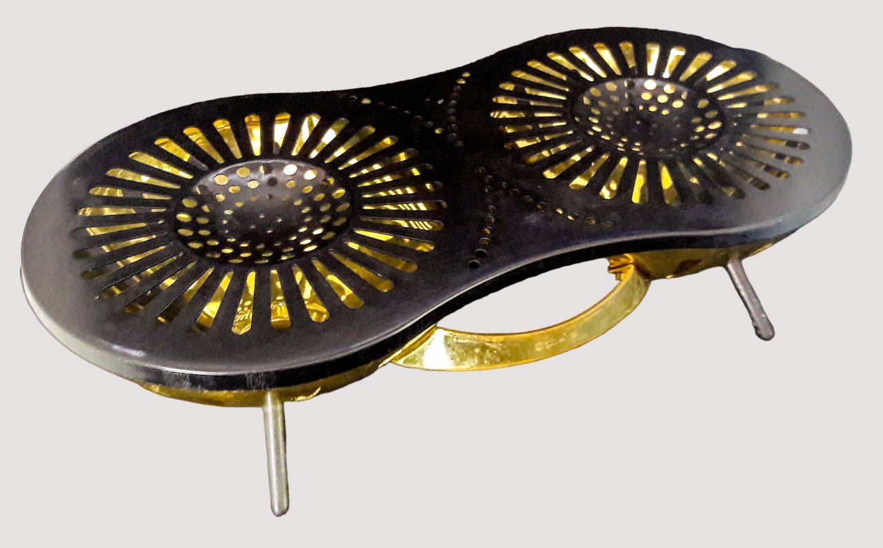 Sottobicchieri: Réchaud Stövchen Messing laiton 50s' 60s – Usato da Tavannes venduto da Brocashop 7