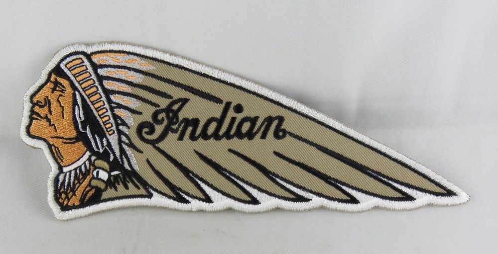 Toppe: INDIAN  - Aufnäher - Aufbügler - Stickerei - 18x7,5cm – Nuovo e nell'imballaggio originale da Grenchen venduto da Yamahwildstar16 1
