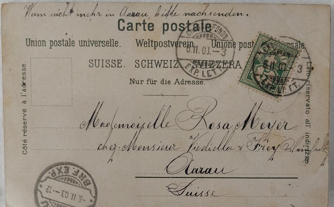 Cartoline postali: LA CHAUX-DE-FONDS   de nuit  -  1903 – Usato da Delémont venduto da Domdom1 1