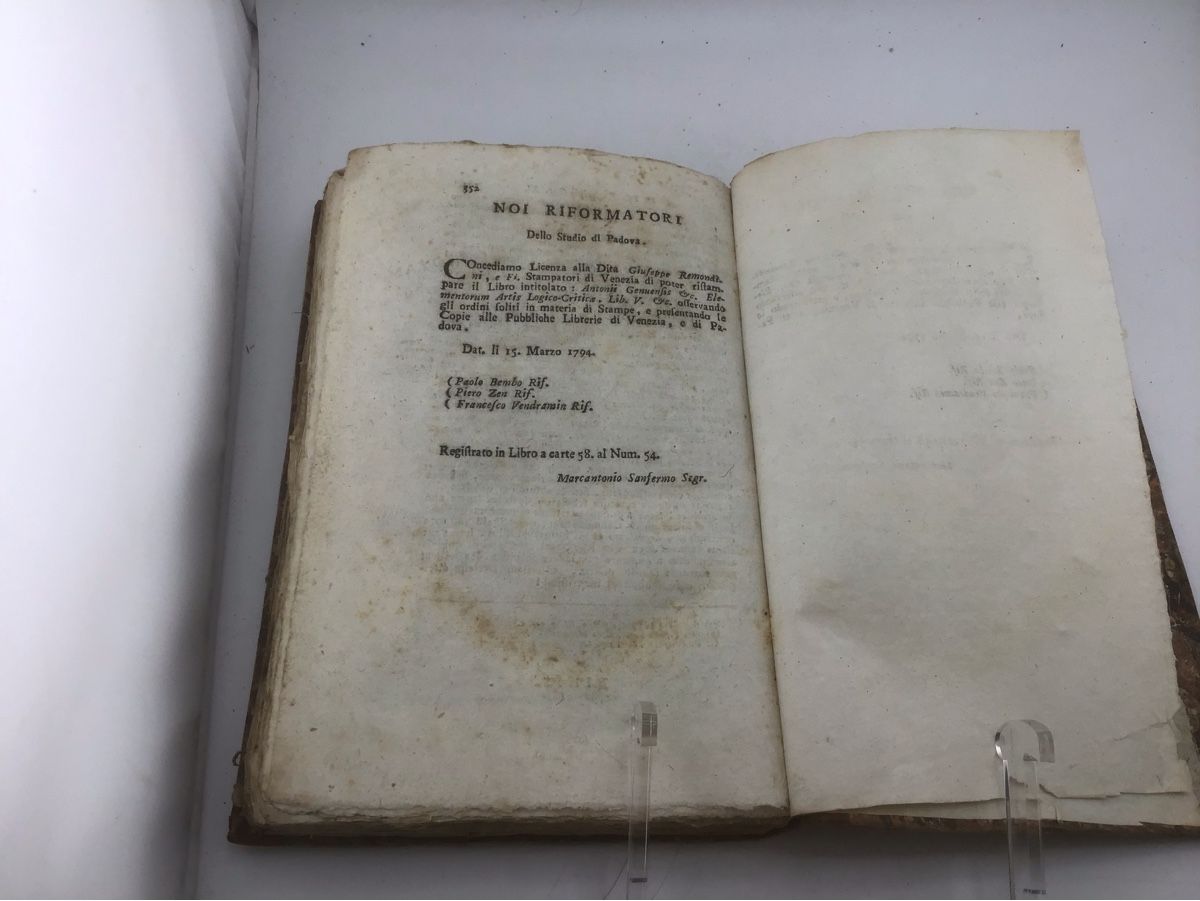 Libri: Elementorum Artis Logico-criticæ, Libri V, 1794 – Usato da Nods venduto da loredana18 6