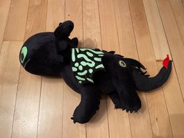 Zahmer Drache "Ohnezahn" Stofftier, Top Zustand!