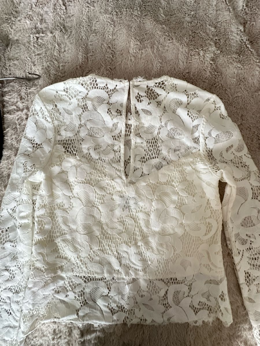 Blusen: SAYLOR Spitzenbluse, weiss, Gr. S – Gebraucht aus Jonen von dibbern