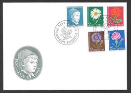 FDC Pro Juventute 1963 J200L/J201/J202/J203L/J204L ET 1963