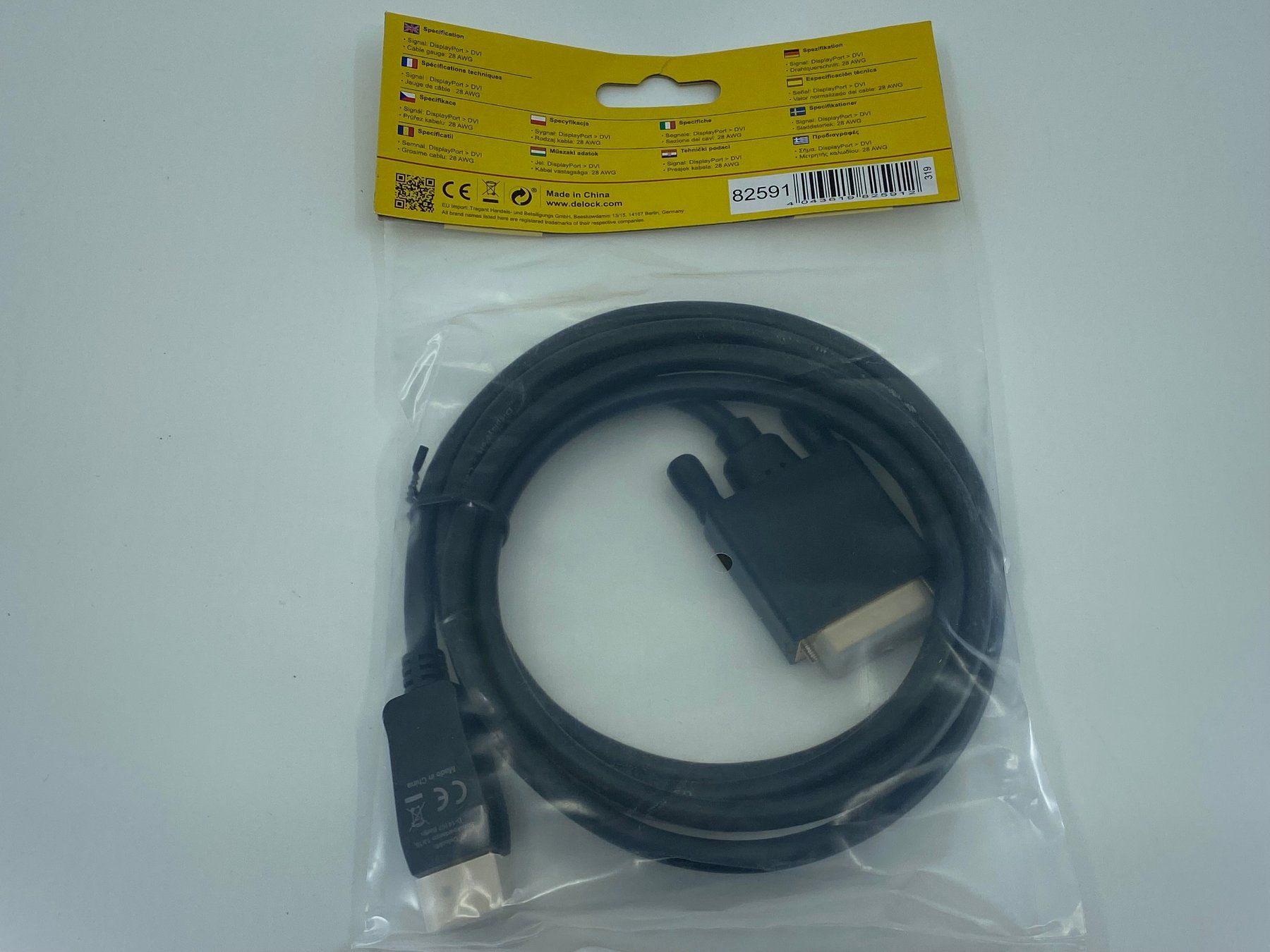 Cavi: Delock DisplayPort - DVI-D, 2m - NEU – Nuovo e nell'imballaggio originale da Langwiesen venduto da Restposten-24 3