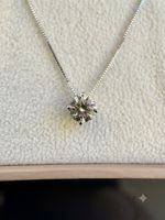 Eleganter 14K Weißgold-Anhänger mit 0.81 ct Naturdiamant