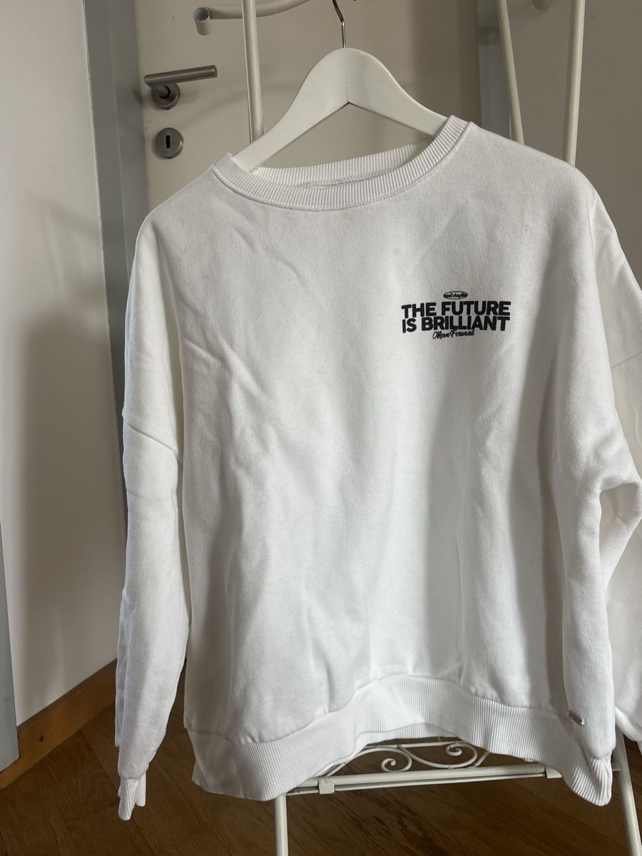Pull&Bear Maglioni & Felpe: weisser swearshirt pullover mit Logo, Pull & Bear, Size S – Usato da Basel venduto da AnninaD97 3