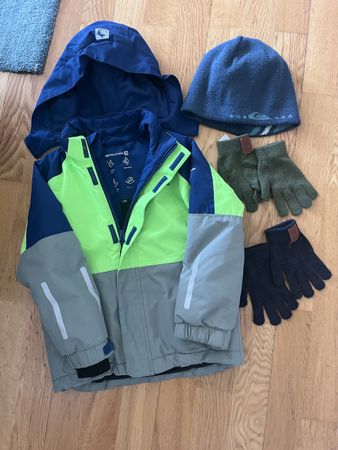 Winterset Jacke/Hose Gr. 110, Mütze & Handschuhe Top Zustand