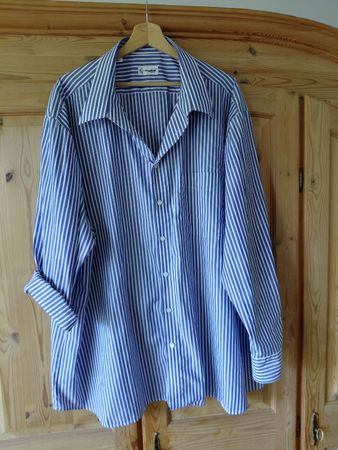 Walbusch Hemd blau gestreift 49/50