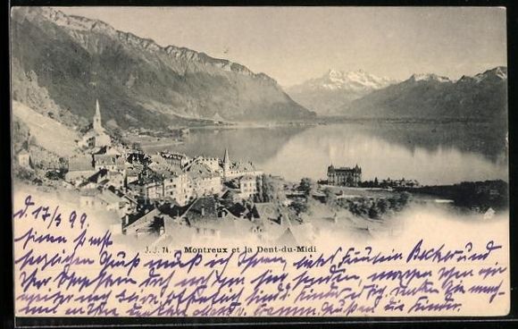 Cartoline postali: AK Montreux, Et le Dent-du-Midi – Usato da Berlin venduto da bartko-reher