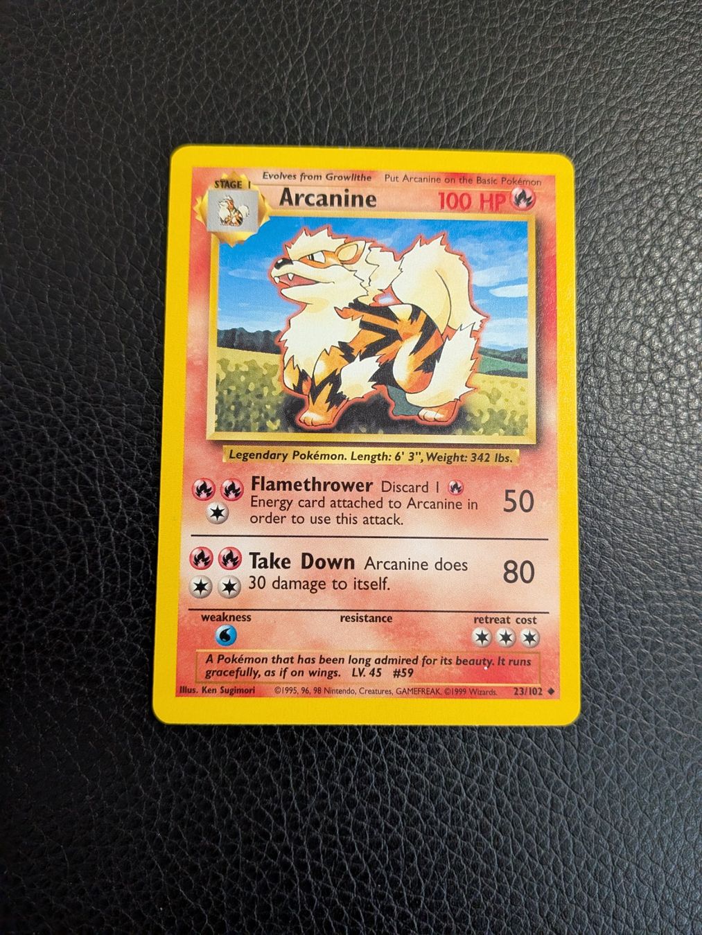 Pokémon Carte collezionabili: Base Set Arcanine 23/102 Ab 1 – Usato da Paradiso venduto da Pkmn10
