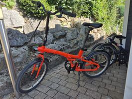 BTWIN Fold 500 Klappvelo 20",  7-Gang, 12.9 kg, Orange