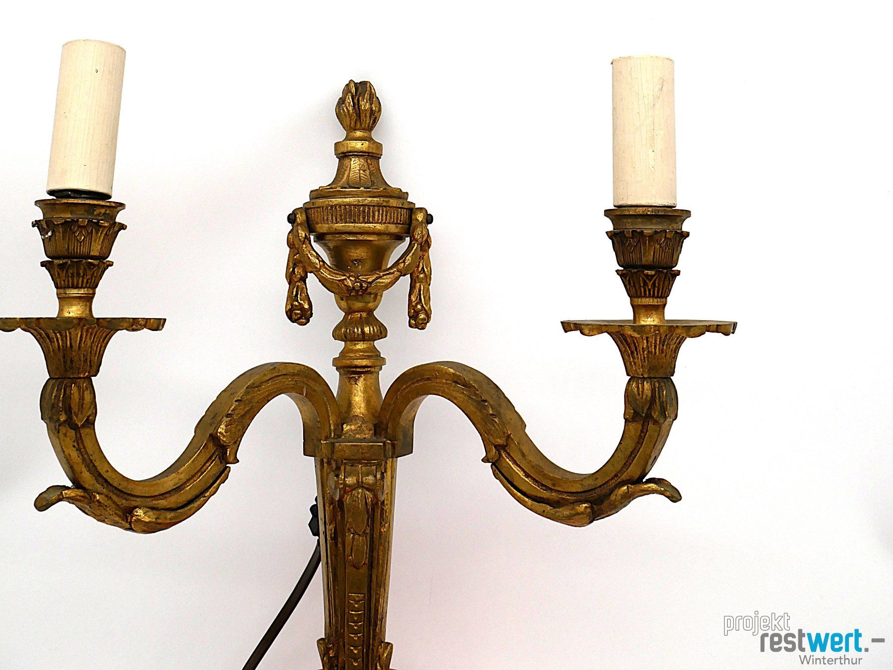 Lampade: BRONZEWANDLEUCHTER Vergoldet – Usato da Winterthur venduto da Restwert_Winterthur 1