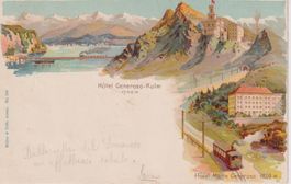 AK Litho Hôtel Generoso-Kulm, Monte Generoso 1901
