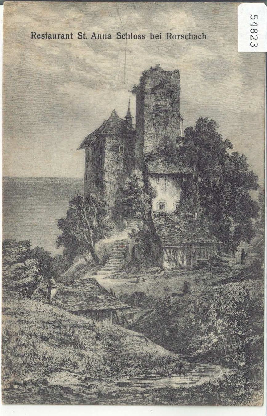 Cartoline postali: Restaurant St. Anna Schloss bei Rorschach – Usato da Ettingen venduto da Kartenplanet