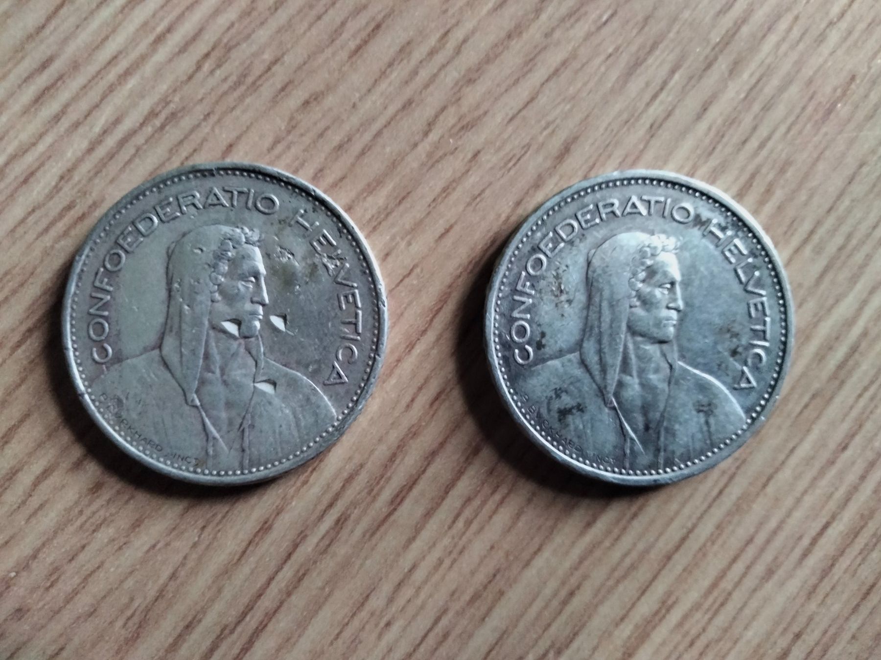 Tutti le monete: 5 Franken Silber 1933 und 1939 – Usato da Seengen venduto da Charlie67 1