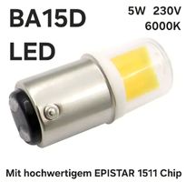 BA15D 5W 230V LED Licht / sehr hell / fabrikneu / EPISTAR