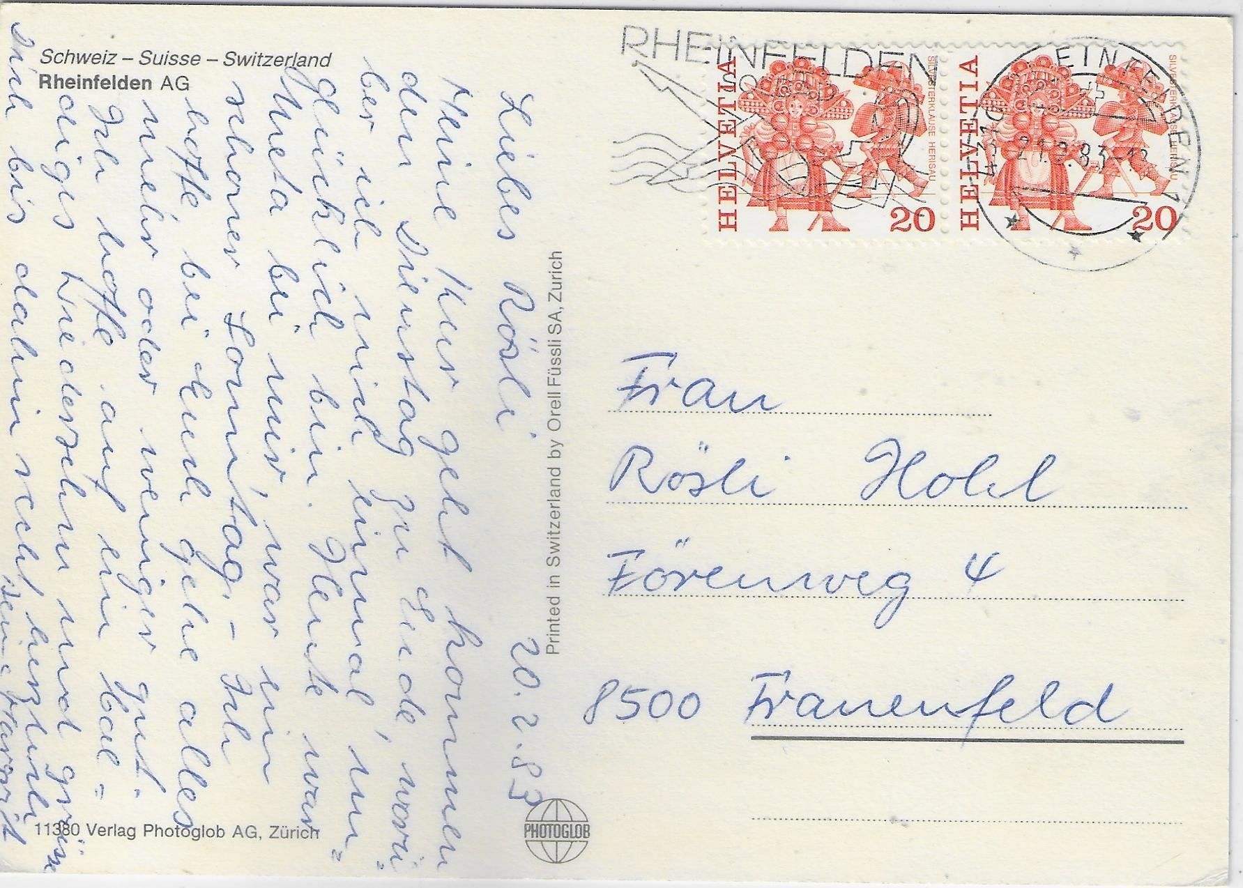 Cartoline postali: Rheinfelden AG - Stadtpartie – Usato da Ettingen venduto da Kartenplanet 1