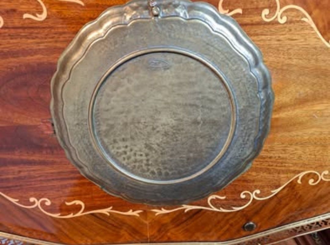 Piatti: Jugendstil Wandteller Messing Antik Zierteller – Usato da Steffisburg venduto da ZeitReise_ 2