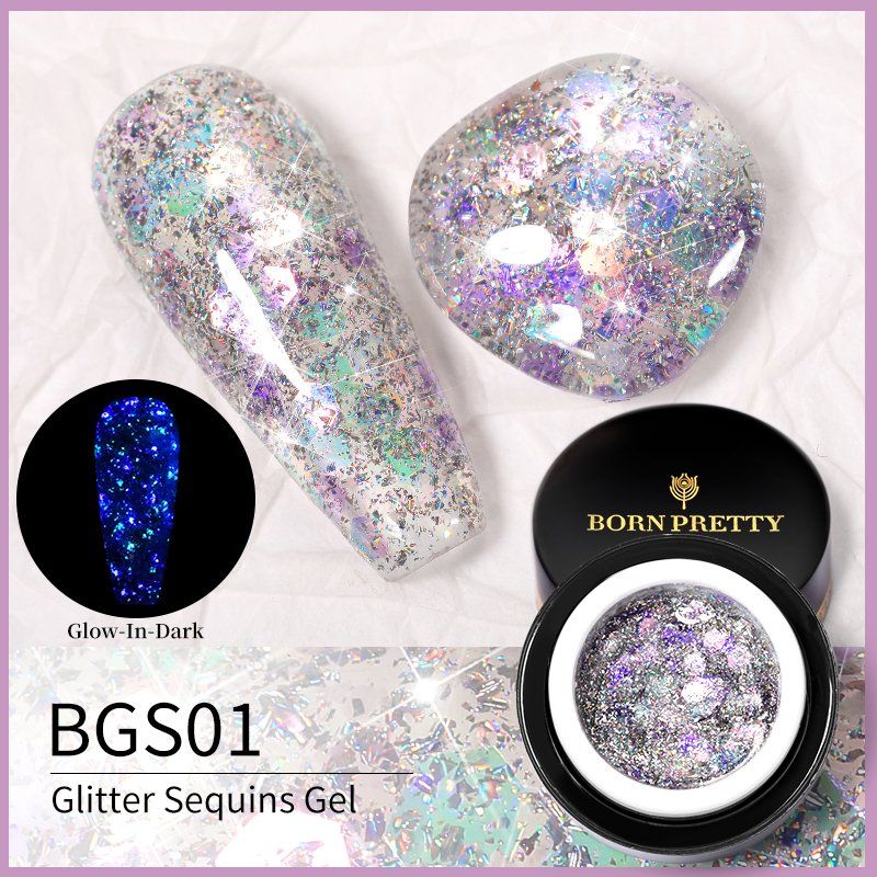 Unghie finte: Glitter Sequins UV Gel - 8 Farben-Set Nail Art – Nuovo e nell'imballaggio originale da Riffenmatt venduto da Nail_Art_Outlet 2