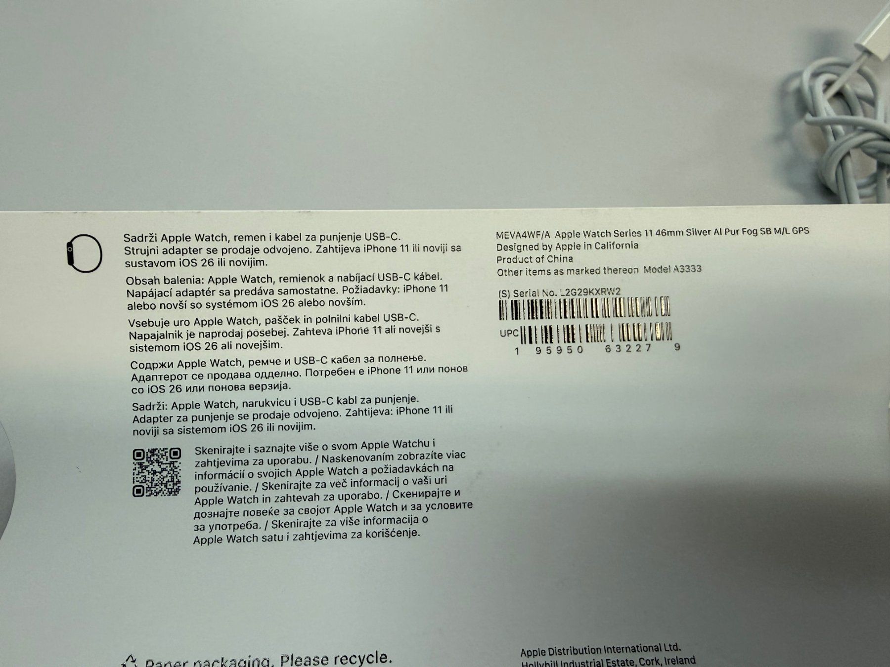 Apple Smartwatch: Apple Watch Series 11 46mm – Usato da Basse-Nendaz venduto da maytainf 3
