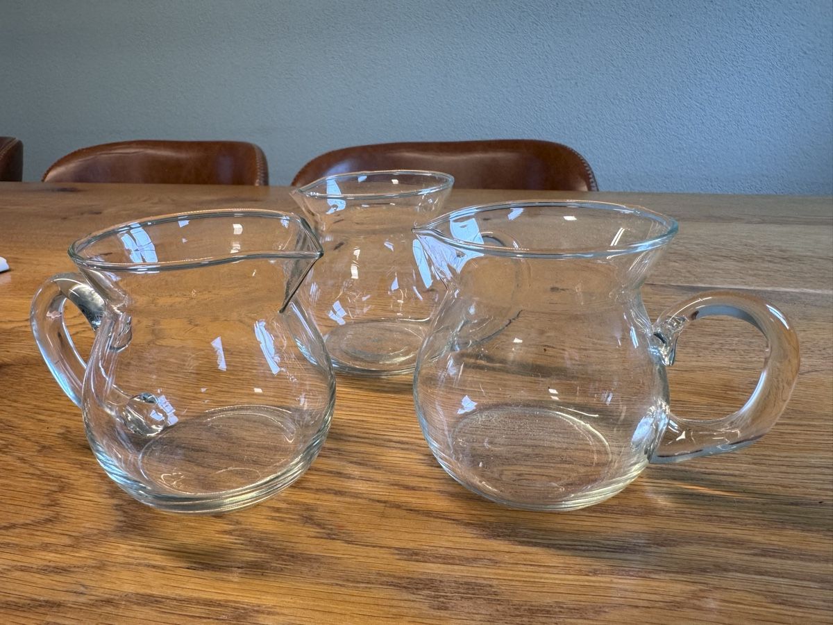 Caraffe: 3x Milchkännchen aus Glas – Usato da Niederbüren venduto da Oetschli 2
