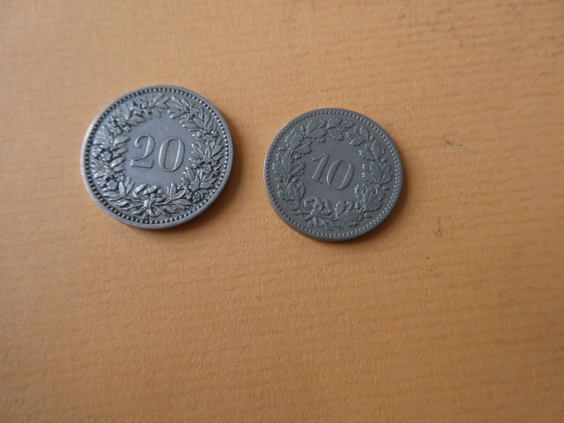 Toutes les monnaies: Schweiz 1898, Set 10 und 20 Rappen – D'occasion à Hinterforst par Rohusri 1