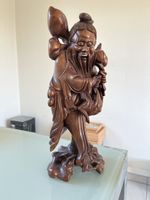 Sculpture en bois sculpté, sage chinois