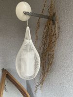 Lampe,  Die Eglo Razoni Pendelleuchte, Glas und Drahtschirm